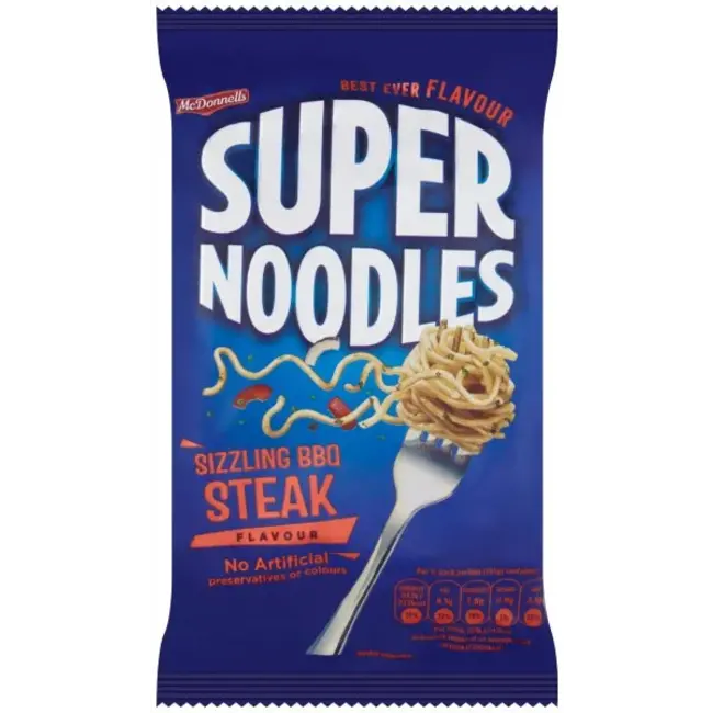 McDonnells Super noodles BBQ Steak 85g