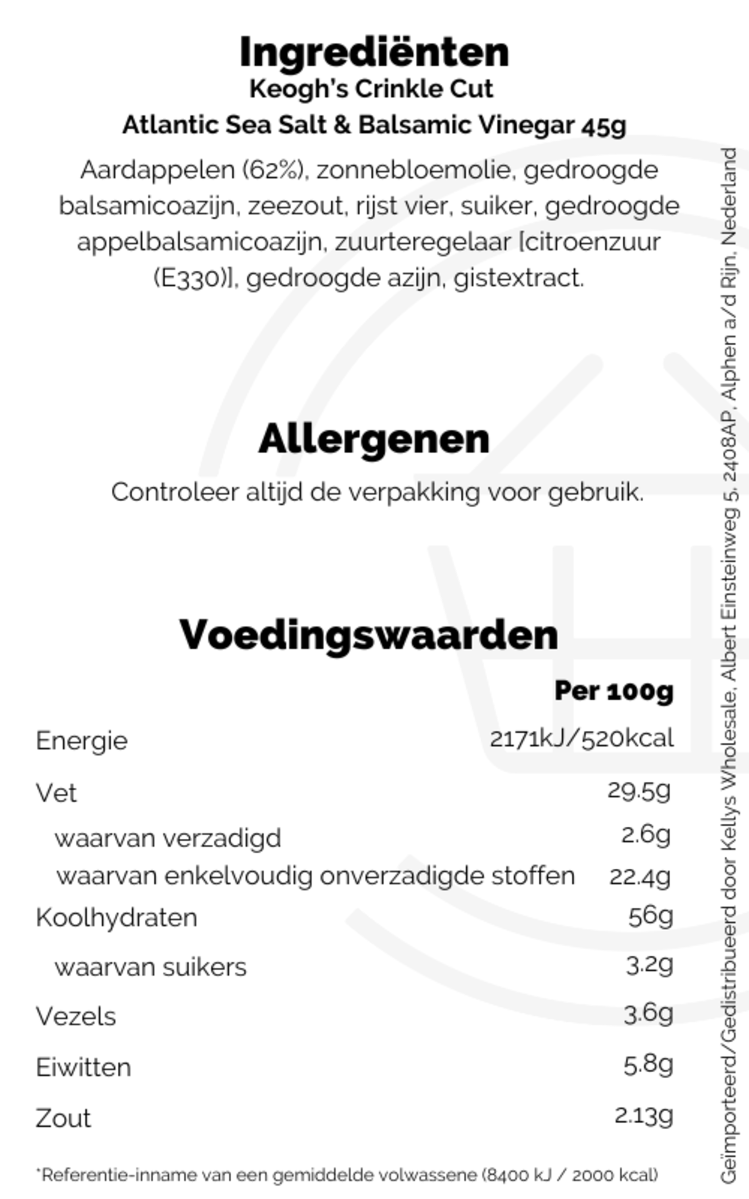 Keoghs Crinkle Atlantic Sea Salt & Balsamic Vinegar 45g Kellys Expat