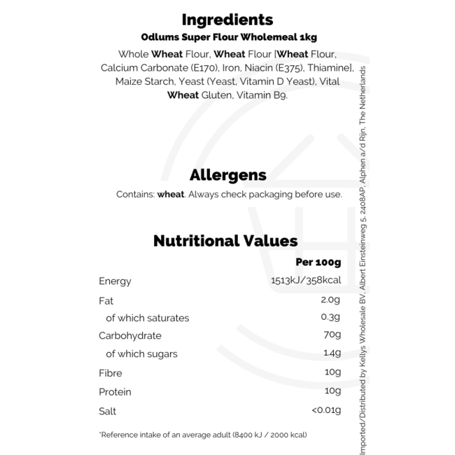 Odlums Super Flour Wholemeal 1kg