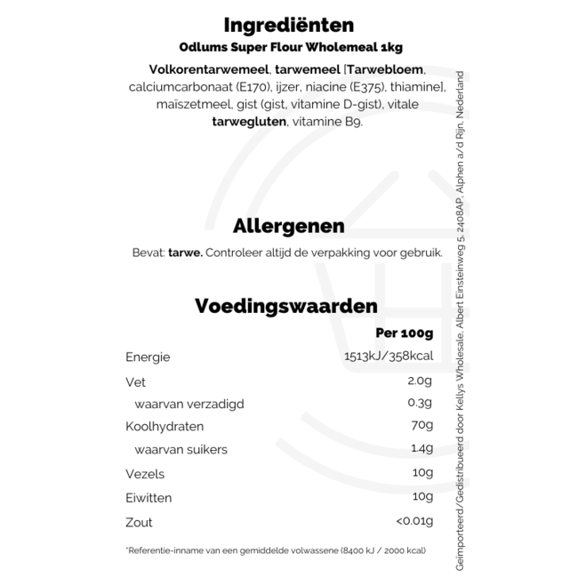 Odlums Super Flour Wholemeal 1kg