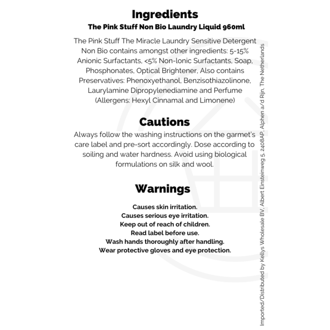 The Pink Stuff Non Bio Laundry Liquid 960ml