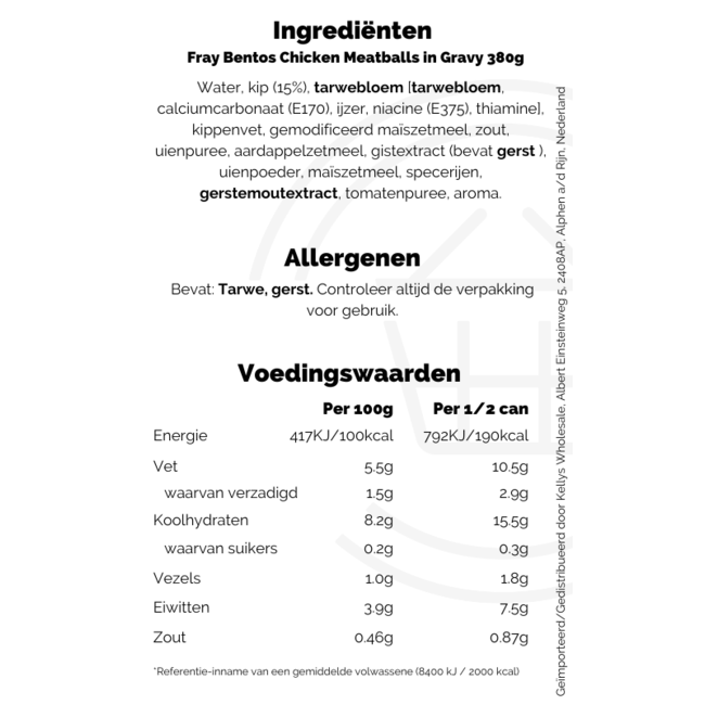 Fray Bentos Chicken Meatballs in Gravy 380g