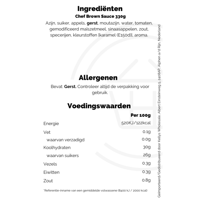 Chef Brown Sauce 330g