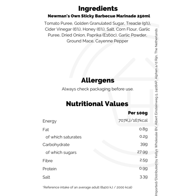 Newman's Own Sticky Barbecue Marinade 250ml