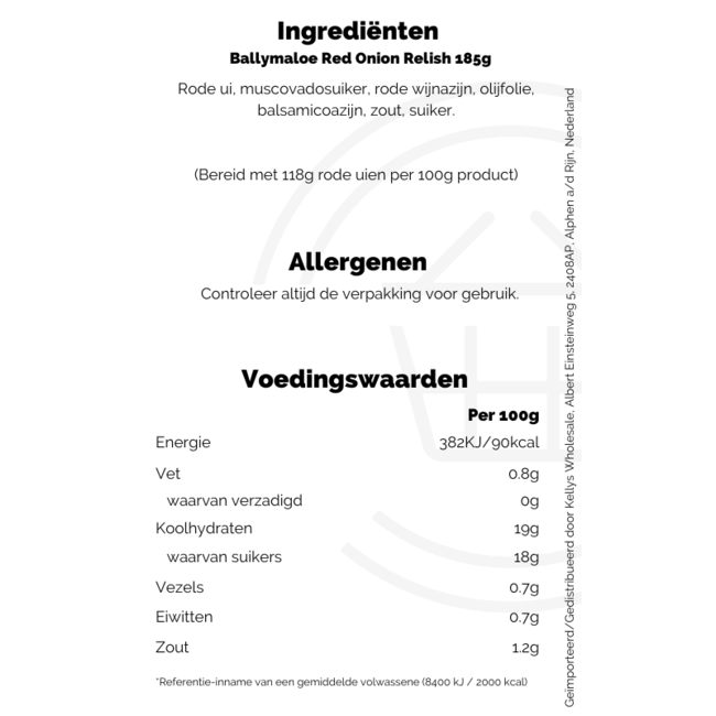 Ballymaloe Red Onion Relish 185g