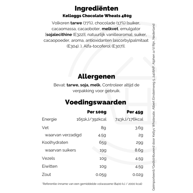 Kelloggs Chocolate Wheats 480g