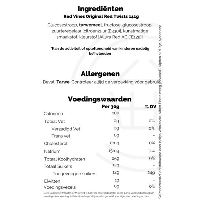 Red Vines Original Red Twists 141g