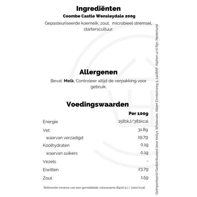 Coombe Castle Wensleydale 200g