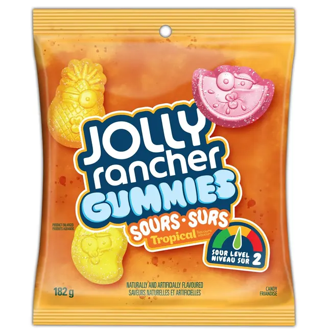 Jolly Rancher Gummies Sours Tropical 182g