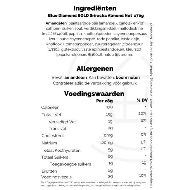 Blue Diamond BOLD Sriracha  170g