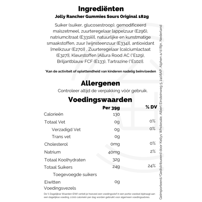 Jolly Rancher Gummies Sours Original 182g