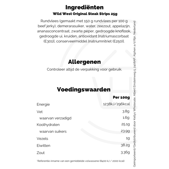 Wild West Original Steak Strips 25g – Fleischsnack MHD: 15-10-2026