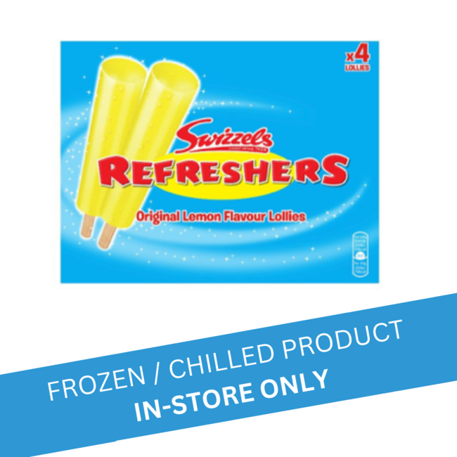 Swizzels Refreshers Lemon Flavoured Lollies 4pk 260ml