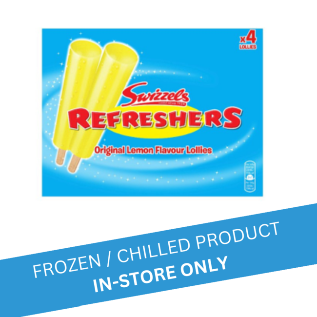 Swizzels Swizzels Refreshers Lemon Flavoured Lollies 4pk 260ml