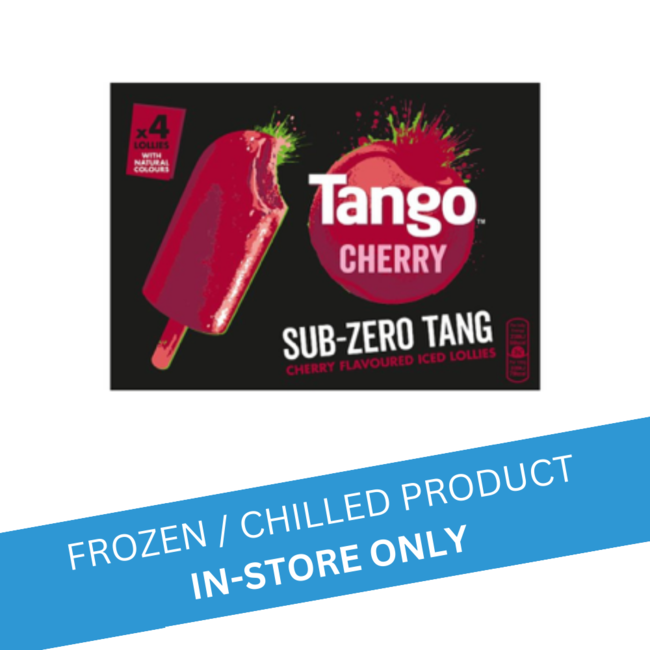 Tango Cherry Sub Zero Lollies 4pk 280ml