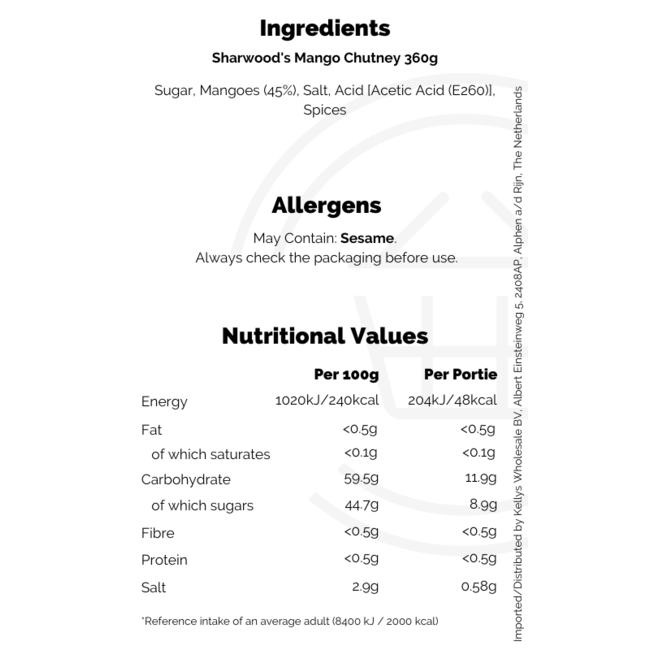 Sharwood's Mango Chutney 360g