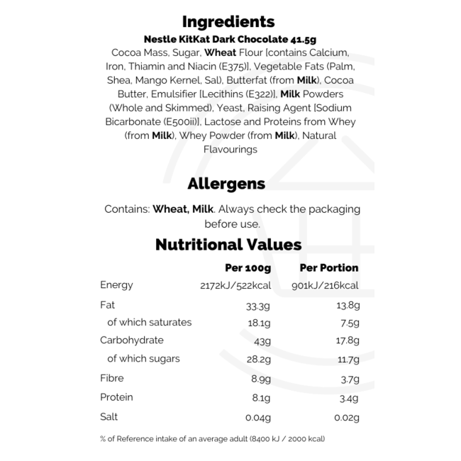 Nestle KitKat Dark Chocolate 41.5g
