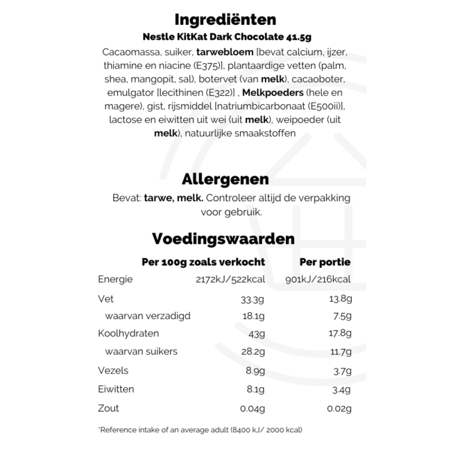 Nestle KitKat Dark Chocolate 41.5g