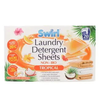 Swirl Swirl Laundry Detergent Sheets Tropical 20pk