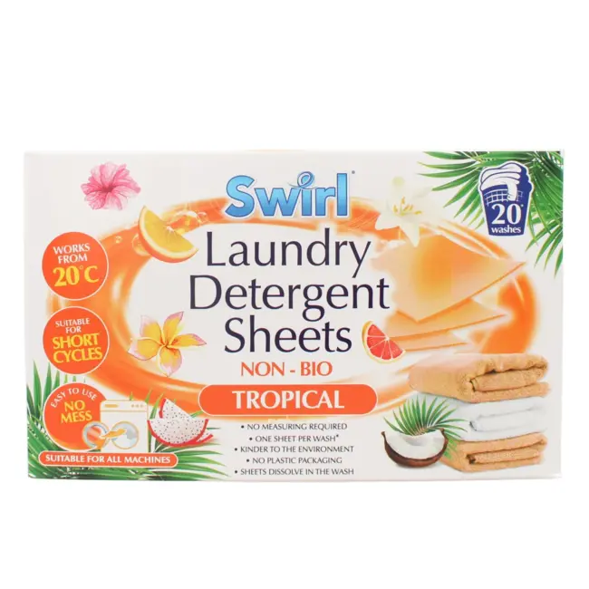 Swirl Laundry Detergent Sheets Tropical 20pk