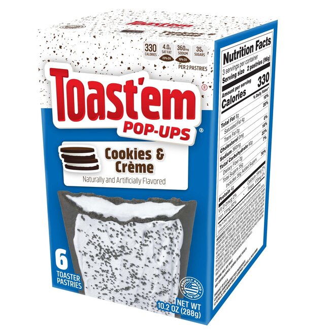 Toast'em Pop-Ups Frosted Cookies & Creme 288g