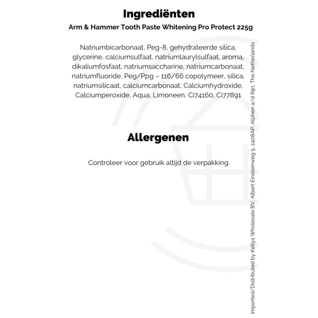 Arm & Hammer Tooth Paste Whitening Pro Protect 225g