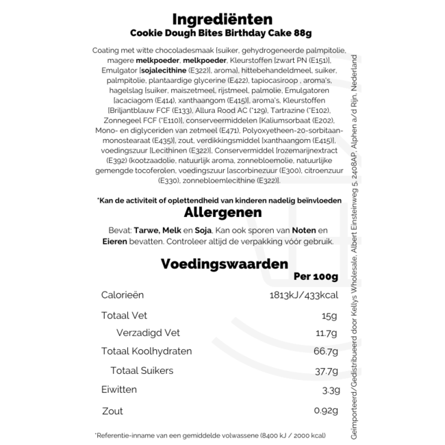 Cookie Dough Bites Birthday Cake 88g