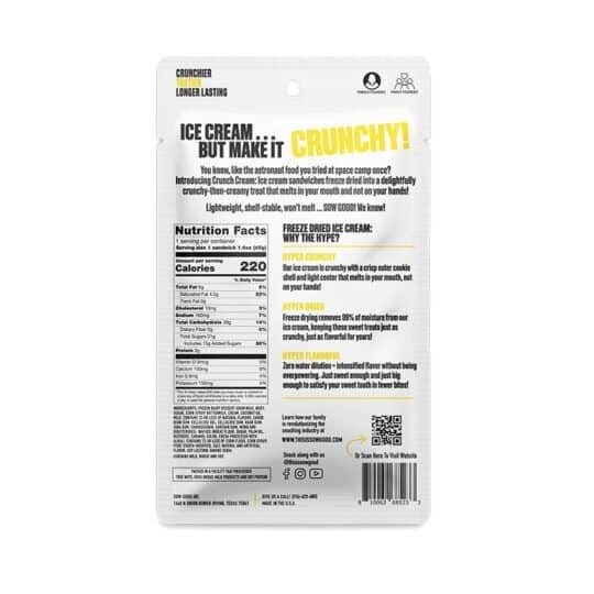 Freeze Dried Ice Cream JUMBO Vanilla Sandwich 45gr Kellys Expat Shopping