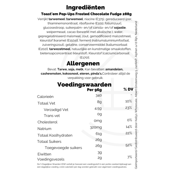 Toast'em Pop-Ups Frosted Chocolate Fudge 288g