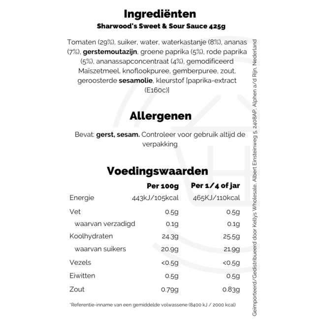 Sharwood's Sweet & Sour Sauce 425g