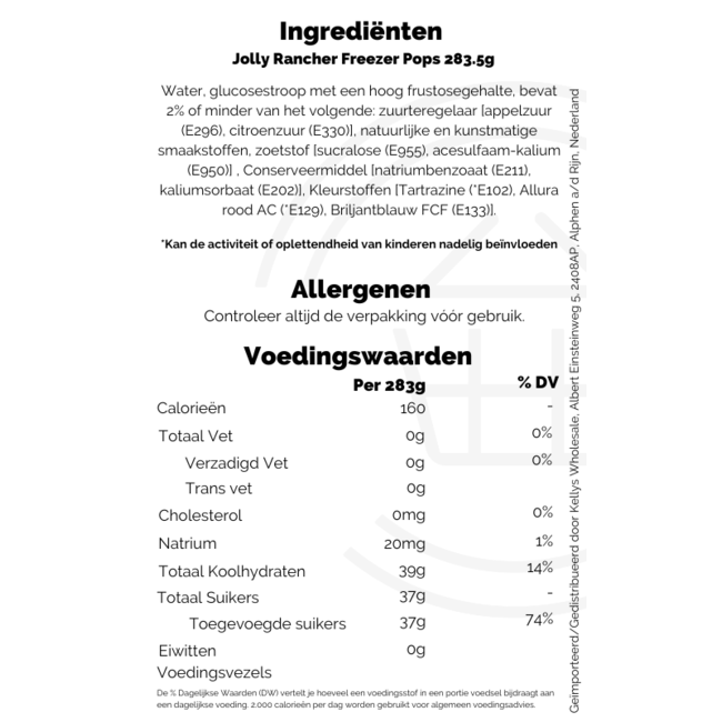 Jolly Rancher Freezer Pops 10pk