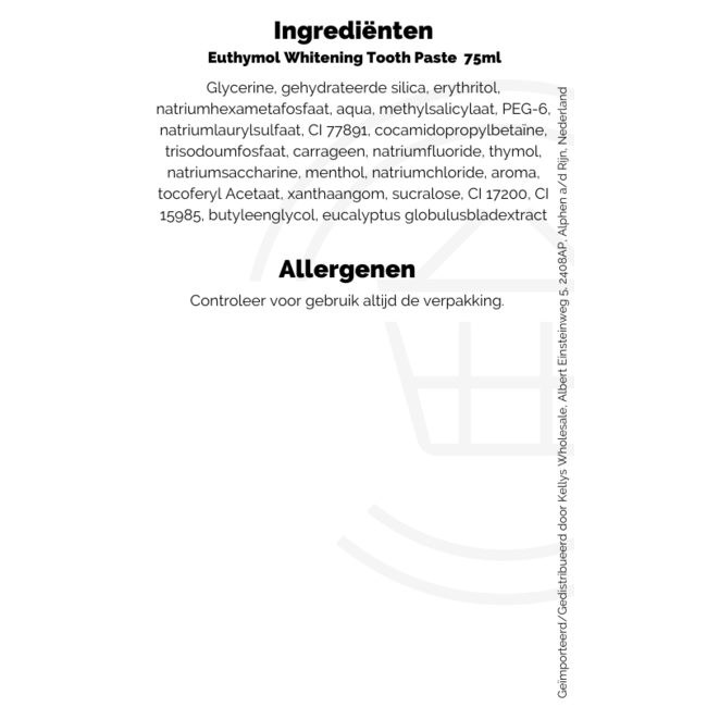 Euthymol Whitening Tooth Paste 75ml