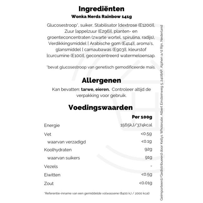 Nerds Fruits Theatre 141g BBD: 31-10-2026
