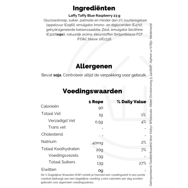 Wonka Laffy Taffy Blue Raspberry Rope 23g