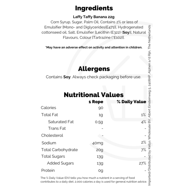 Wonka Laffy Taffy Banana Rope 23g