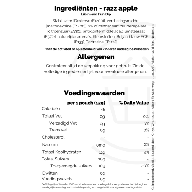 Wonka Lik-m-Aid Fun Dip 12.1g - Assorted – Süßigkeiten