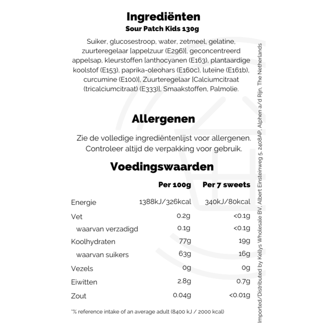 Sour Patch Kids Original Pouch 130g – Süßigkeiten