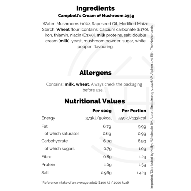 Campbell's Cream of Mushroom 295g