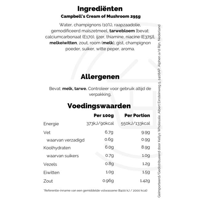 Campbell's Cream of Mushroom 295g