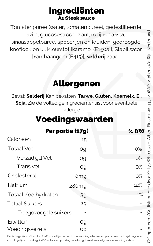 Kraft A1 Steak Sauce 283g American Import Versatile Sauce Kellys