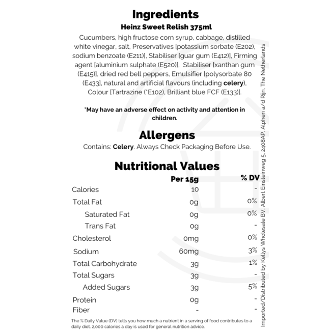 Heinz Sweet Relish 375ml