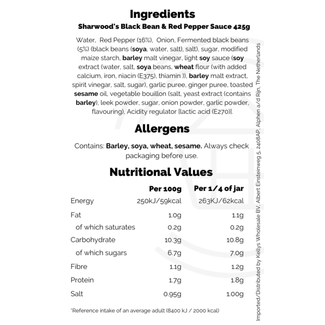 Sharwood's Black Bean & Red Pepper Sauce 425g