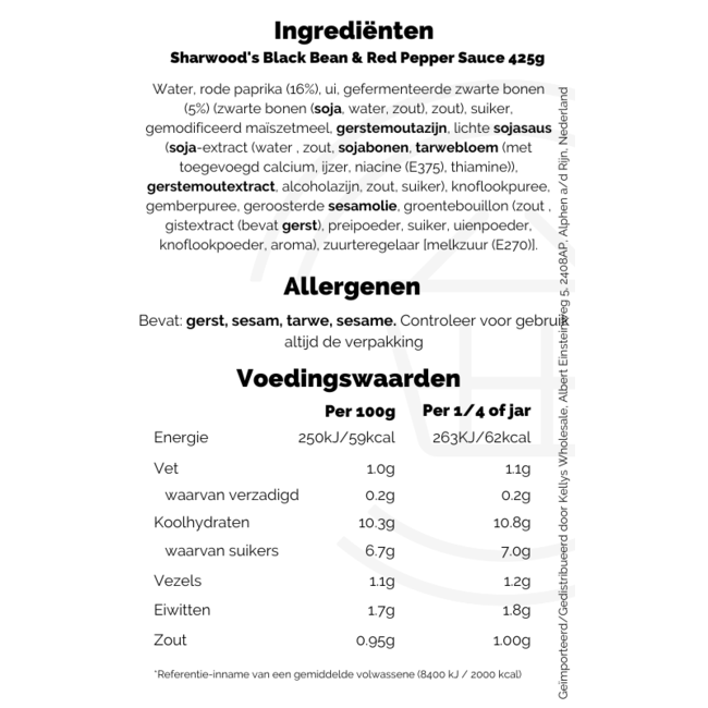 Sharwood's Black Bean & Red Pepper Sauce 425g