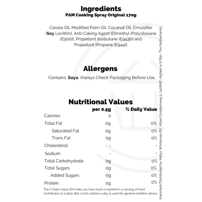 PAM Cooking Spray Original 170g