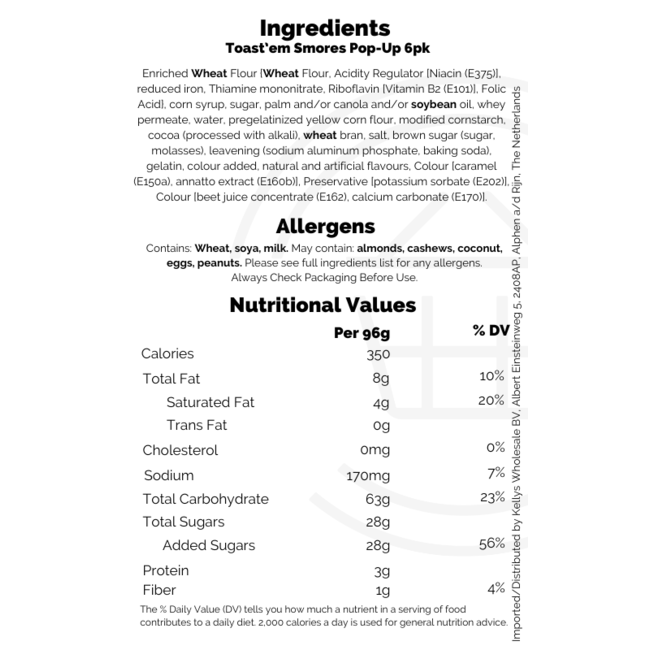 Toast'em Pop-Ups S'mores  288g