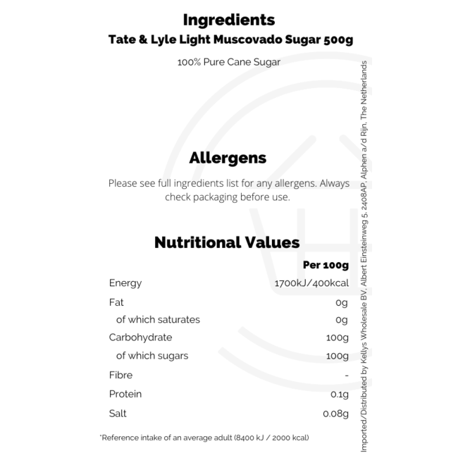 Tate & Lyle Light Muscovado Sugar 500g – Zucker
