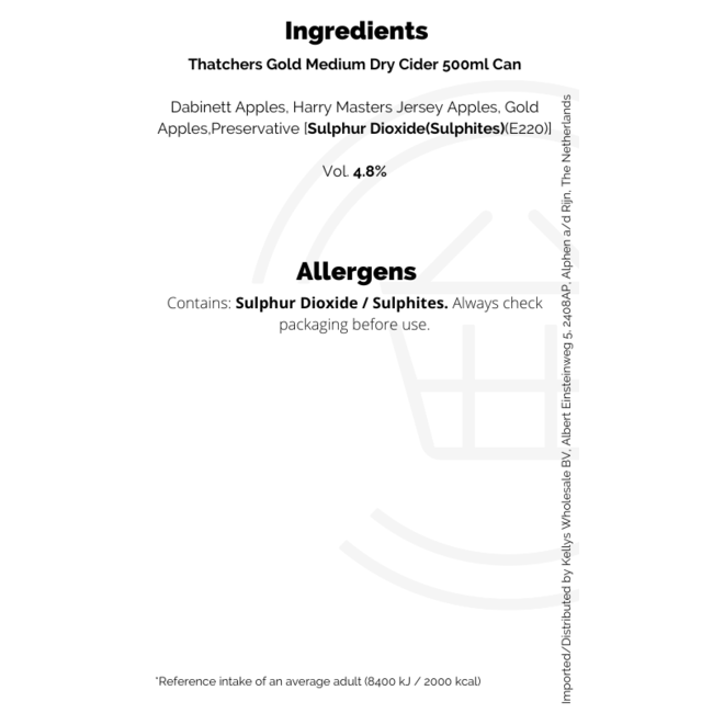 Thatchers Gold Medium Dry Cider 4PK