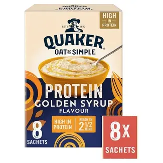 Quaker Quaker Oat So Simple Protein Golden Syrup 8x43g
