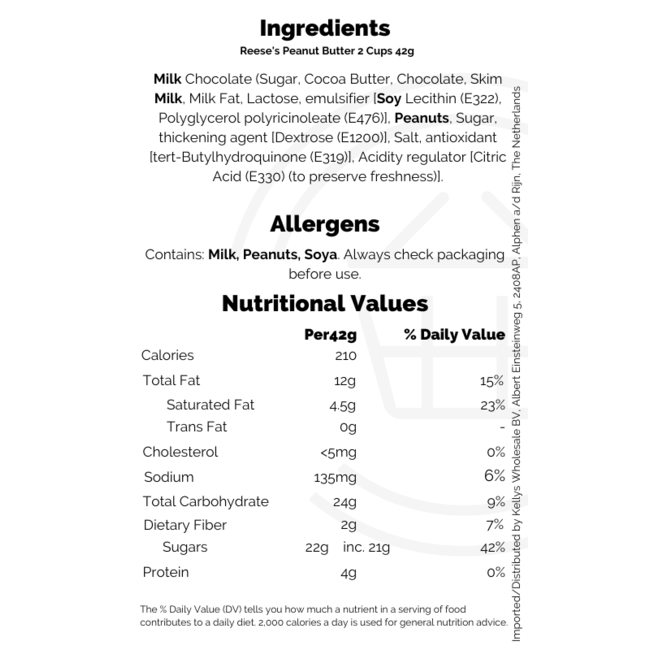 Reese's Peanut Butter Cup 2's 39.5g