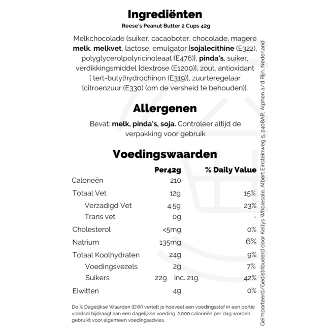 Reese's Peanut Butter Cup 2's 42g